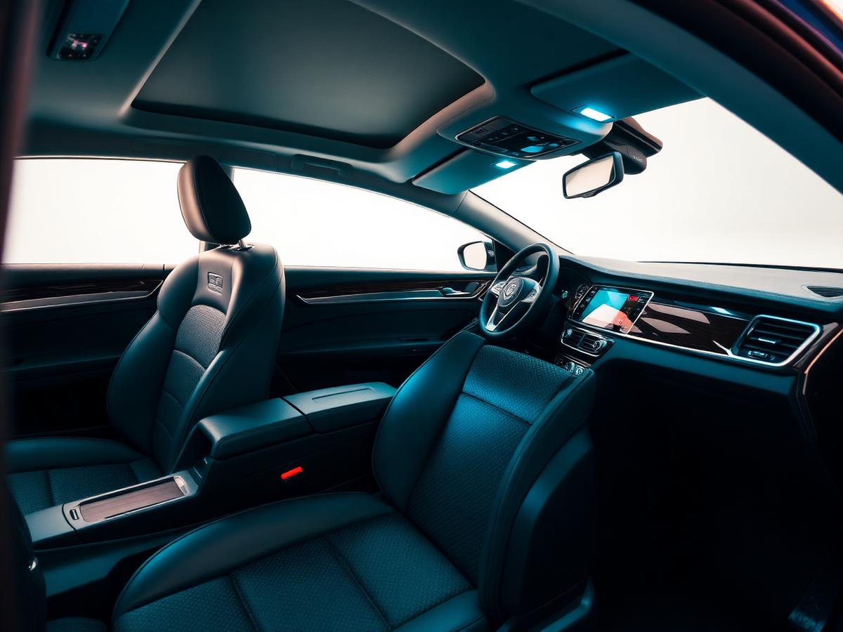 Pristine car interior